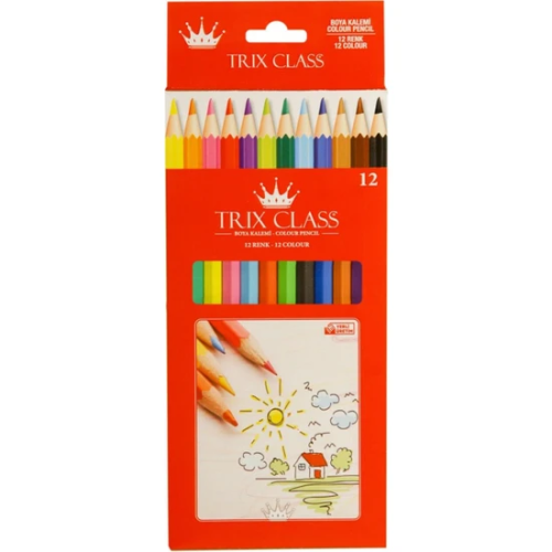 Toptan Trix Class Kuru Boya Kalemi 12li