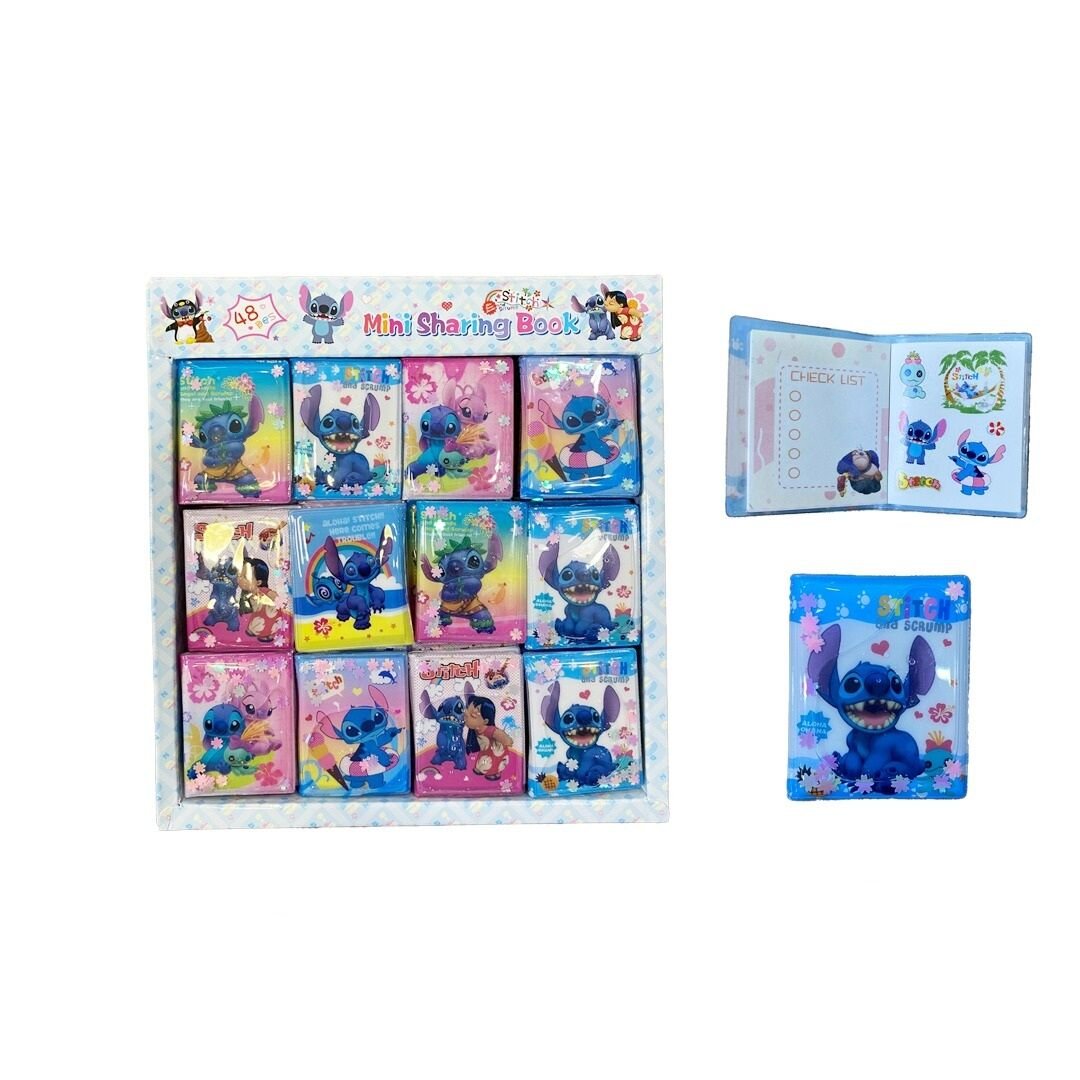 Toptan Mini Sulu Sticker Defter Stitch