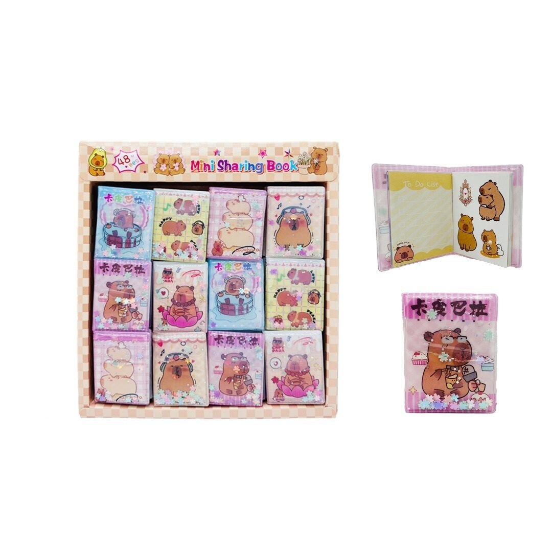 Toptan Mini Sulu Sticker Defter Capybara