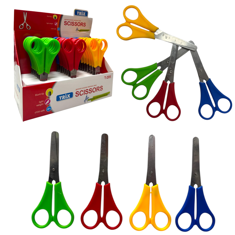 Toptan Trix Cetvelli Düz Çocuk Makası