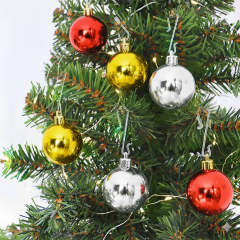 Toptan 3cm Ağaç Süsleme Topları 12'li Karışık