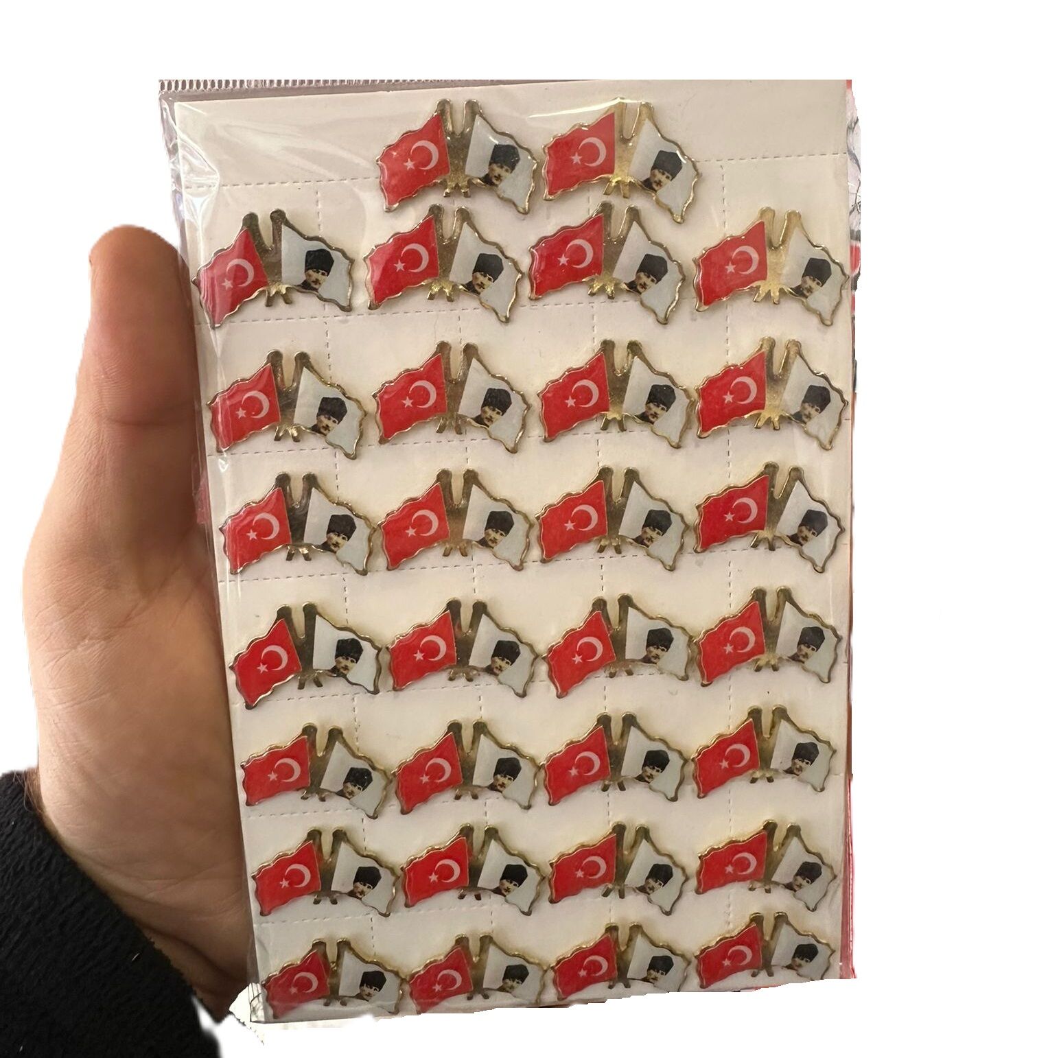 Toptan Yaka Rozeti Atatürk ve Türk Bayrağı Model