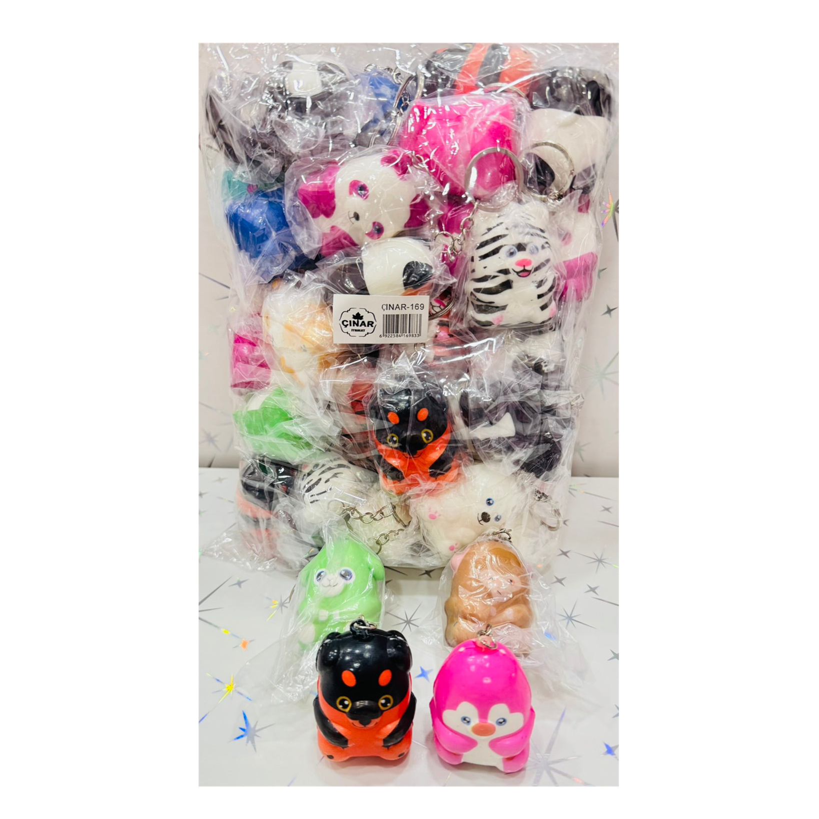 Toptan Sevimli Hayvanlar Squishy Anahtarlık