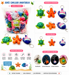 Toptan Sevimli Deniz Hayvanları Squishy Anahtarlık