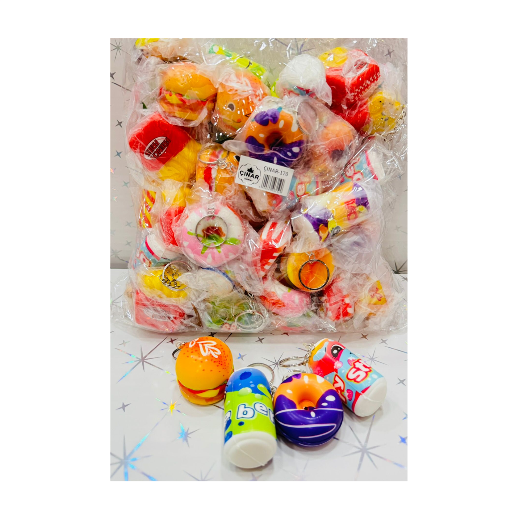 Toptan Squishy Anahtarlık Fast Food