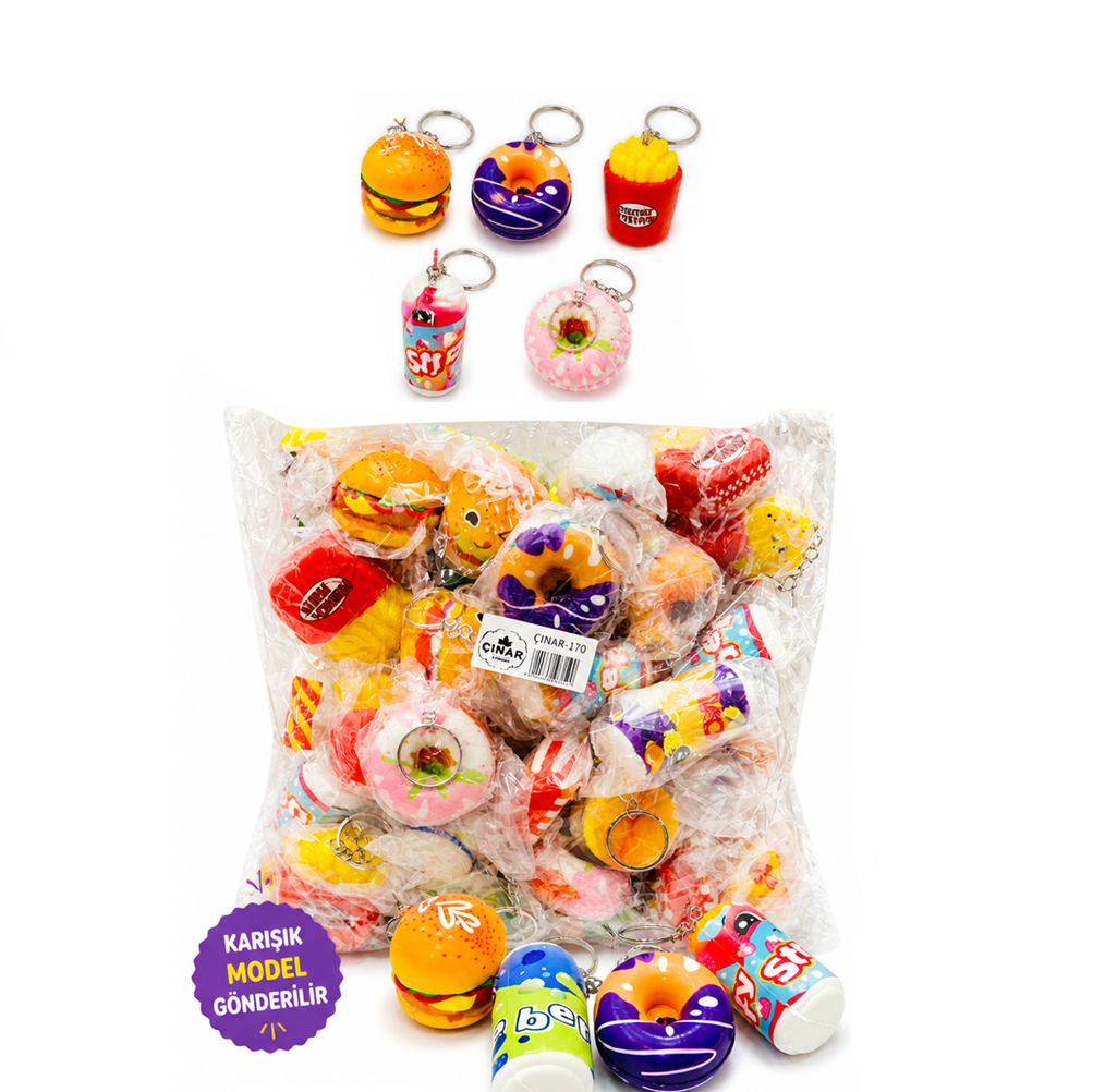 Toptan Squishy Anahtarlık Fast Food