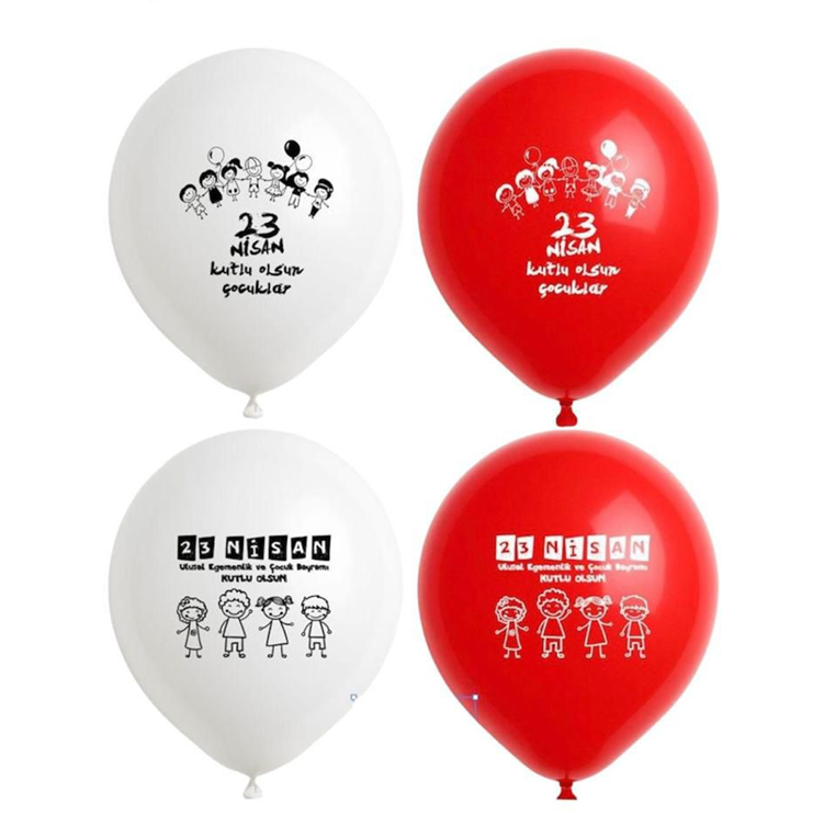 Toptan 23 Nisan Baskılı Pastel Balon