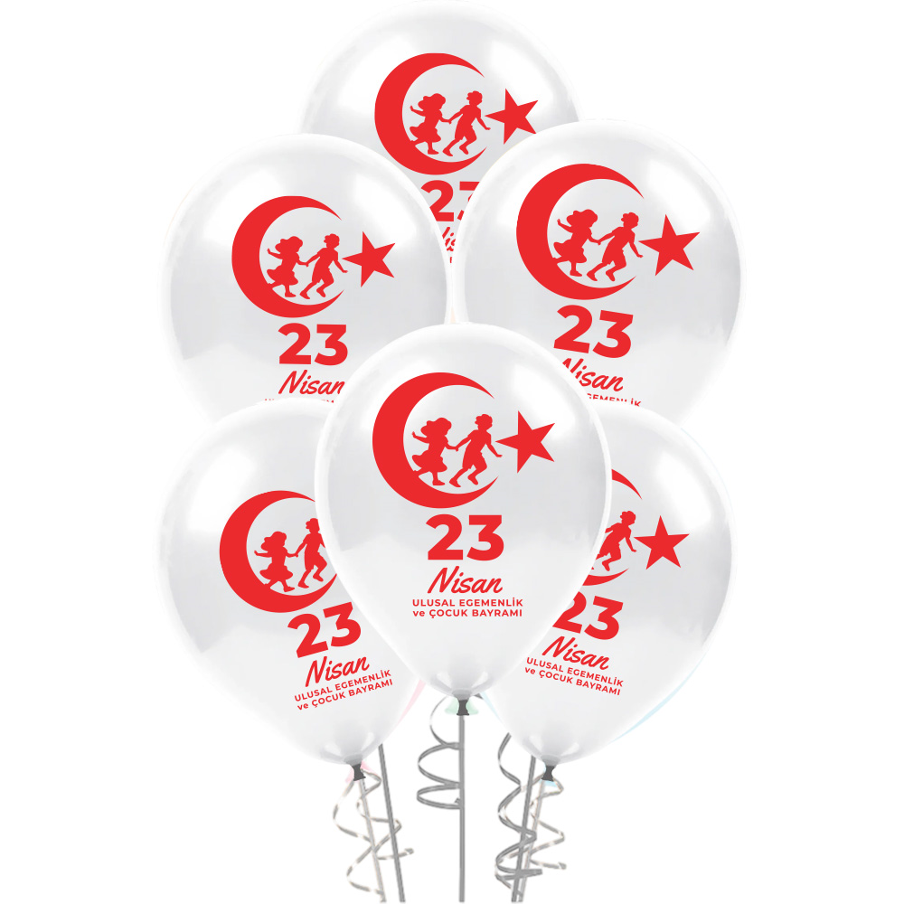 Toptan 23 Nisan Baskılı Pastel Balon