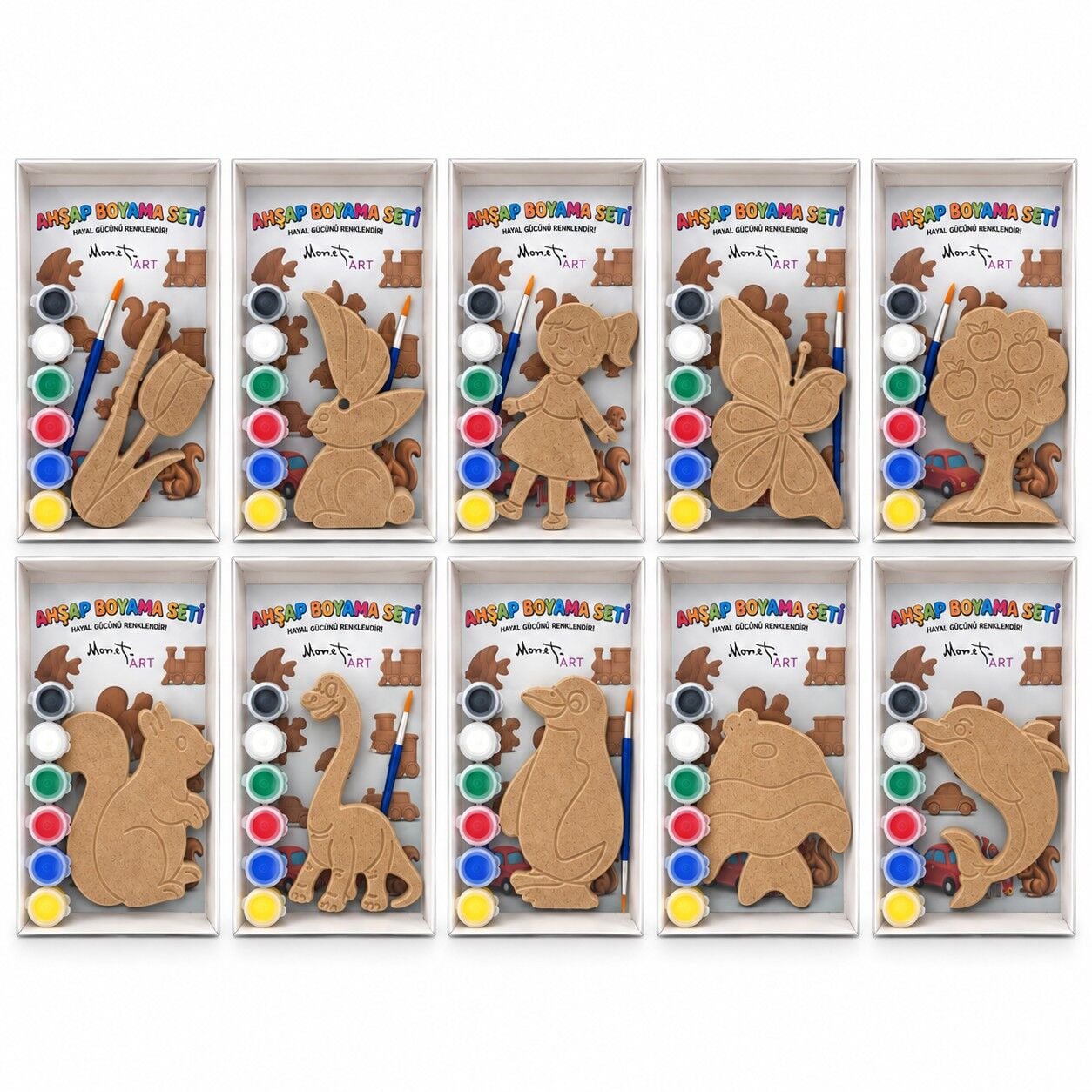 Toptan Ahşap Boyama Seti (Mdf / 20 Mm Kalınlık)