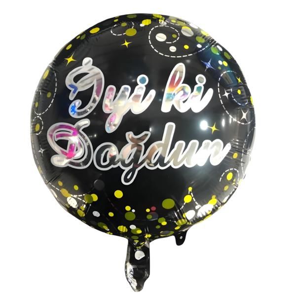 Toptan Folyo Balon Yuvarlak İyi ki Doğdun Model