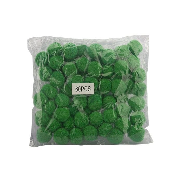 Toptan Ponpon 25mm 60'lı Yeşil