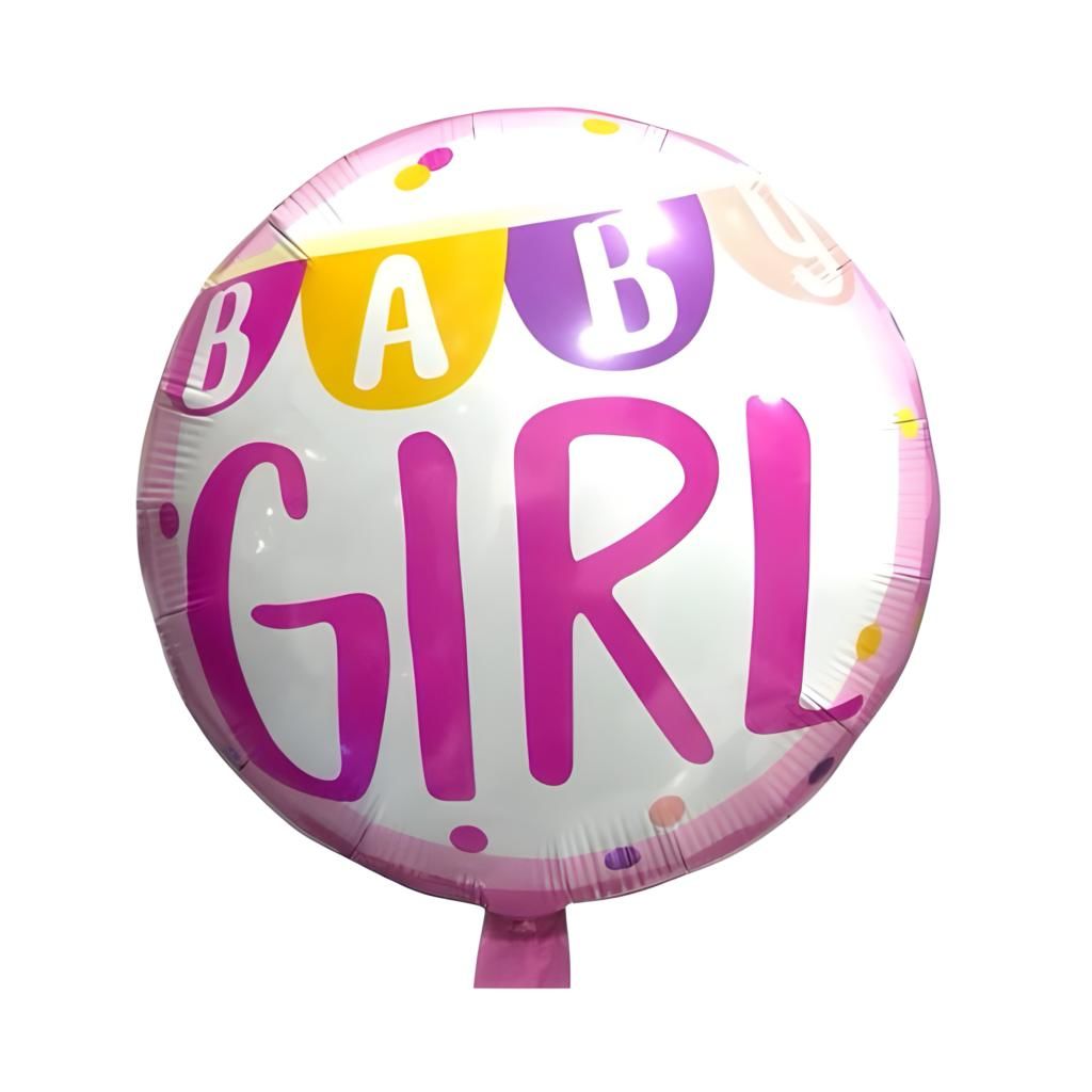 Toptan Folyo Balon Yuvarlak Baby Girl Model