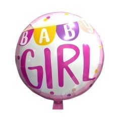 Toptan Folyo Balon Yuvarlak Baby Girl Model