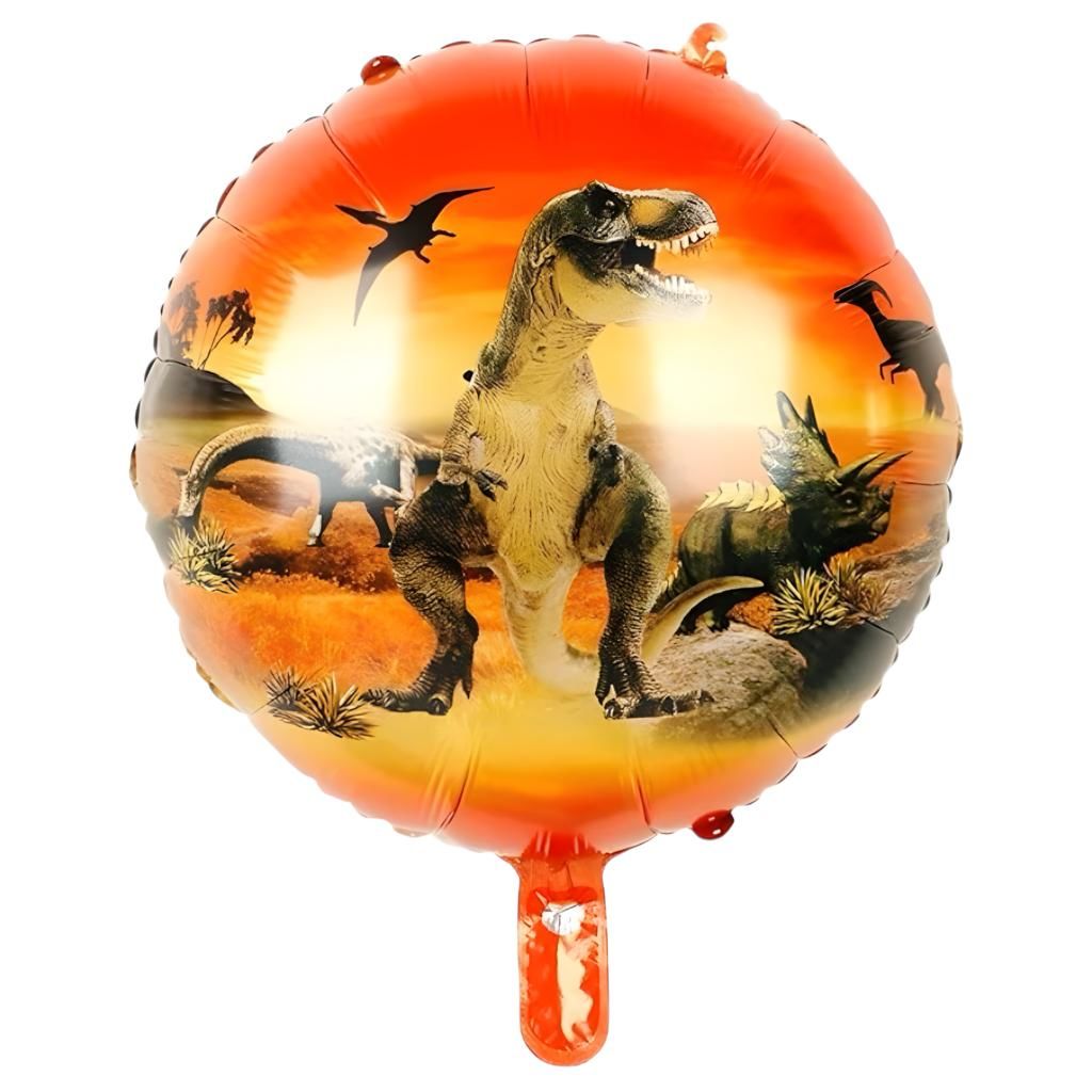 Toptan Folyo Balon Yuvarlak Dinozor Model