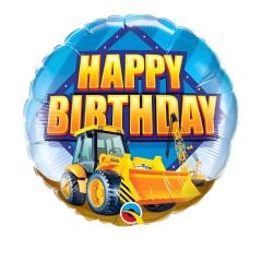Toptan Folyo Balon Yuvarlak Happy Birthday İş Makinası Model