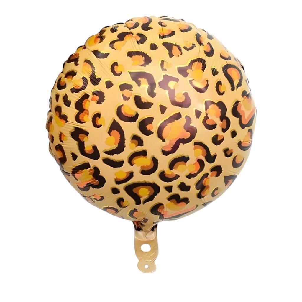 Toptan Folyo Balon Yuvarlak Leopar Desenli Model