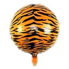 Toptan Folyo Balon Yuvarlak Kaplan Desenli Model