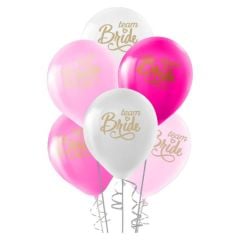 Toptan Team Bride Baskılı Renkli Lateks Balon