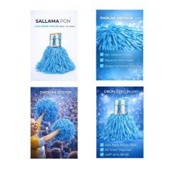 Toptan Bebe Mavisi Ponpon Dolgun Model