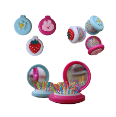 Toptan Renkli Katlanır Aynalı Tarak