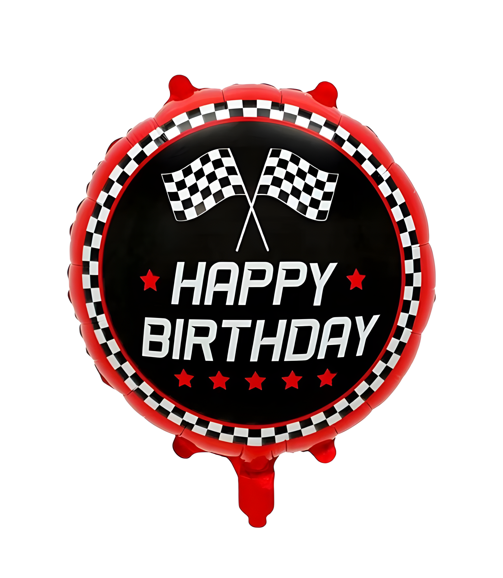 Toptan Folyo Balon Yuvarlak Happy Birthday Yarış Model