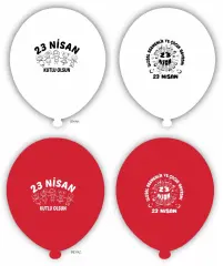 Toptan 23 Nisan Baskılı Lateks Balon - 11 inç