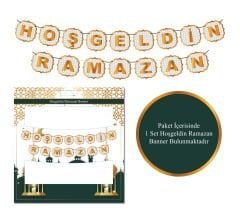 Toptan Hoşgeldin Ramazan Altın Dekor 10’lu Banner