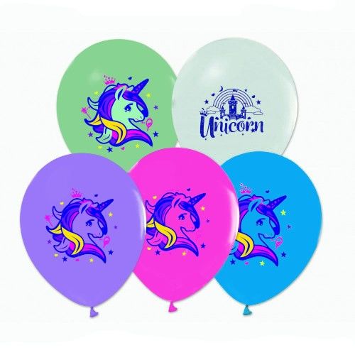 Toptan Unicorn Baskılı Lateks Balon