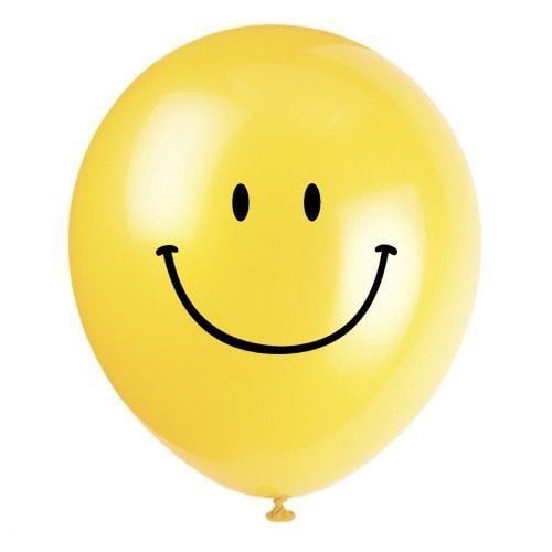 Toptan Lateks Gülen Yüz Baskılı Balon