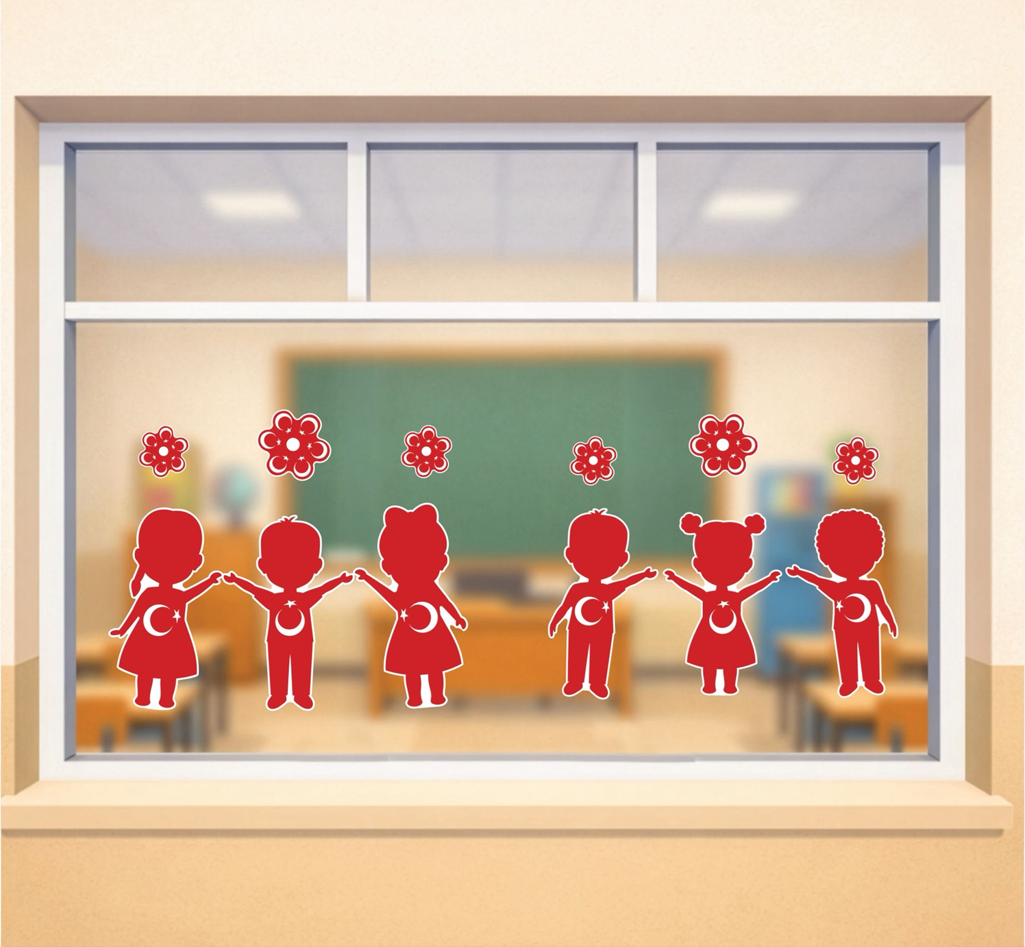 Toptan Milli Bayramlar Pencere Süsü