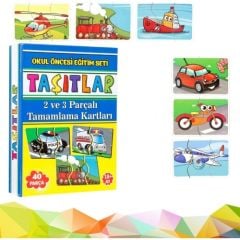 Toptan 2 Ve 3 Parçalı Taşıtlar Tamamlama  Kartları