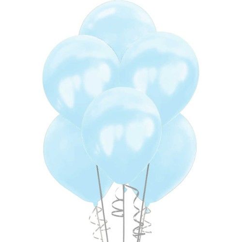 Toptan Lateks Metalik Açık Mavi Balon HBK