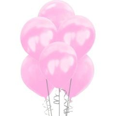 Toptan Lateks Metalik Açık Pembe Balon HBK