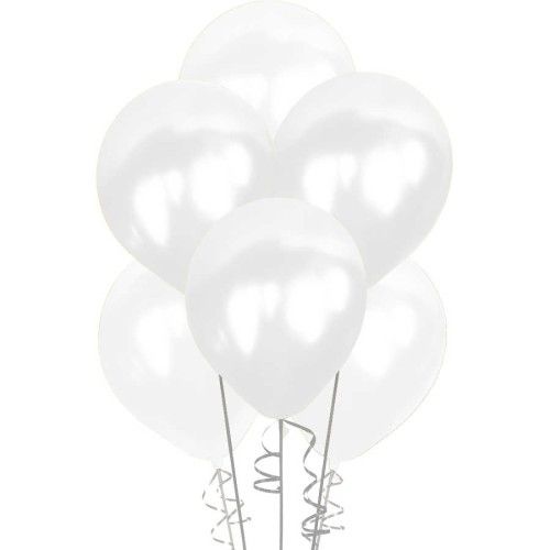 Toptan Lateks Metalik Beyaz 11'' Balon HBK