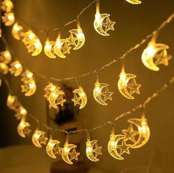 Toptan Pilli Led Ay Yıldız 15li
