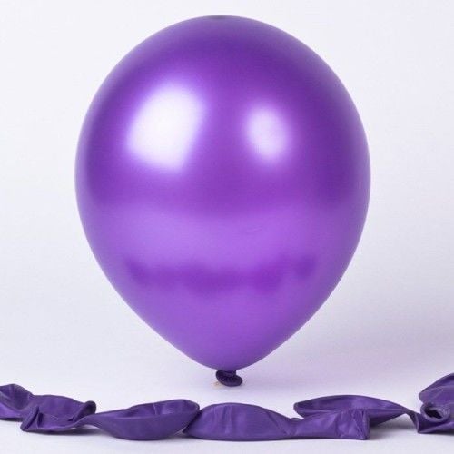 Toptan Lateks Metalik Mor Balon HBK