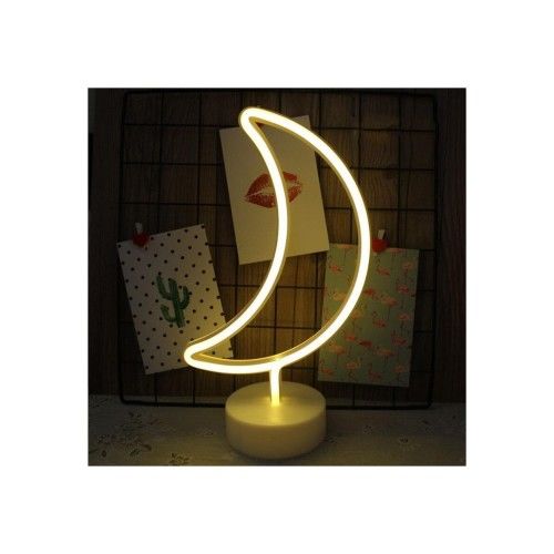 Toptan Yarım Ay Modelli Neon Led Gece Lambası