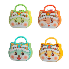 Toptan Çantalı Kilitli Teneke Kumbara Kedicik Model