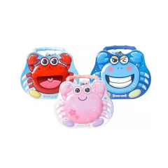 Toptan Çantalı Kilitli Teneke Kumbara Yengeç Model