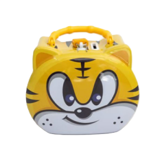 Toptan Çantalı Kilitli Teneke Kumbara Kedi Model