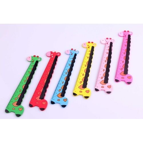 Toptan 6'lı Ahşap Zürafa Cetvel Seti