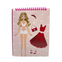 Toptan 12×16 Telli Barbie Sticker Defteri