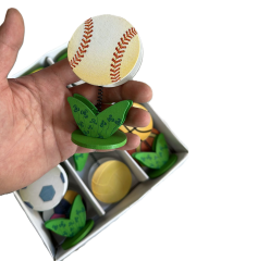 Toptan Masa Üstü Ahşap Not Tutucu Top  Model