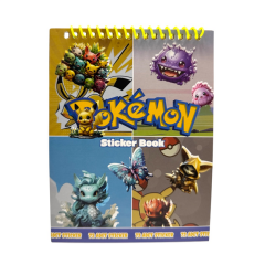 Toptan 12×16 Telli Pokemon Sticker Defteri