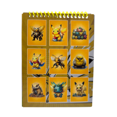 Toptan 12×16 Telli Pokemon Sticker Defteri
