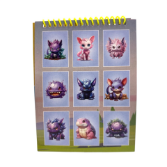 Toptan 12×16 Telli Pokemon Sticker Defteri