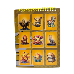 Toptan 12×16 Telli Pokemon Sticker Defteri