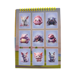 Toptan 12×16 Telli Pokemon Sticker Defteri