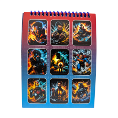 Toptan 12×16 Telli Süper Heroes Sticker Defteri