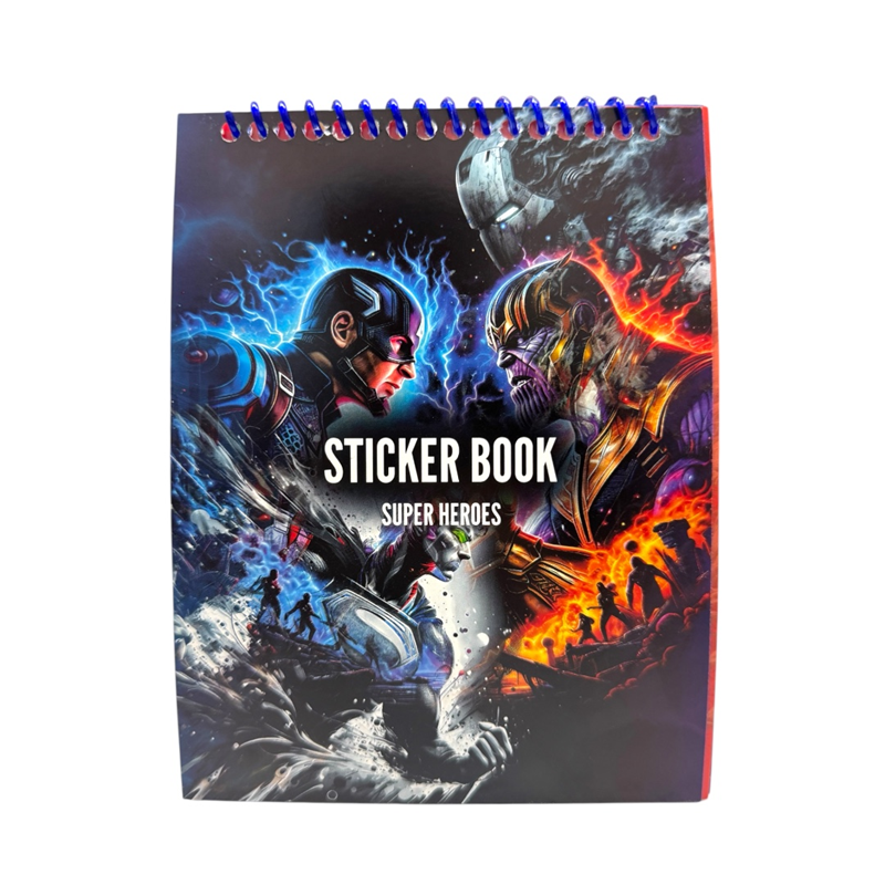 Toptan 12×16 Telli Süper Heroes Sticker Defteri